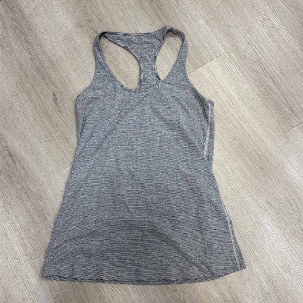 Lululemon Gray & white Racerback Tank Top